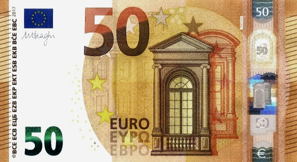 P23PB European Union 50 Euro Year 2017 (Draghi)